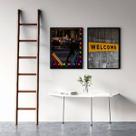 Kit 2 Quadros Everyone is Welcome 45x34cm Kit 2 Quadros Everyone is Welcome 45x34cm
