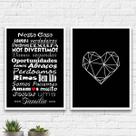 kit 2 Quadros Frase Família Coração 33x24cm - com vidro kit 2 Quadros Frase Família Coração 33x24cm - com vidro