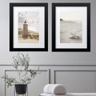 Kit 2 Quadros Grandes Praia Farol - 60x48cm Kit 2 Quadros Grandes Praia Farol - 60x48cm