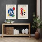 Kit 2 Quadros Henri Matisse Papiers Decouprs 24x18cm - com vidro
