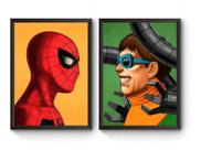 Kit 2 Quadros Homem Aranha Vs Dr Octous
