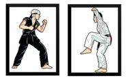 Kit 2 Quadros Johnny Vs. Daniel Arte Karatê Kid Cobra K