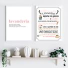Kit 2 Quadros Lavanderia Soft - Rosa 45x34cm - com vidro Kit 2 Quadros Lavanderia Soft - Rosa 45x34cm - com vidro