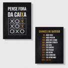 Kit 2 Quadros Motivacionais Chances De Sucesso 24x18cm Kit 2 Quadros Motivacionais Chances De Sucesso 24x18cm