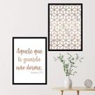 Kit 2 Quadros O Que Te Guarda Não Dorme 60x40cm Kit 2 Quadros O Que Te Guarda Não Dorme 60x40cm