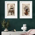 Kit 2 Quadros Piano e Violino - 60x48cm