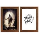 Kit 2 Quadros Religiosos Sagrada Família Jesus Maria José Versículos Bíblicos 40cm