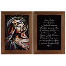 Kit 2 Quadros Religiosos Sagrada Família Jesus Maria José Versículos Bíblicos 40cm