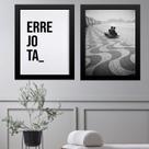 Kit 2 Quadros Rio de Janeiro - ERREJOTA Casal 33x24cm