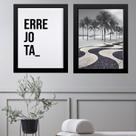 Kit 2 Quadros Rio de Janeiro - ERREJOTA Copacabana 33x24cm