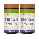 Kit 2 Quitosana Com Psyllium 500mg 120 cápsulas Prime Ervas