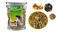 Kit 2 Rações / Passarinho Pixarro Trinca-ferro Grilo Com Frutas 500g