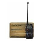 Kit 2 Rádio Ht Dual Band Uhf E Vhf Baofeng Uv5R Rádio Preto