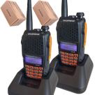 Kit 2 Rádios Comunicador Baofeng Modelo UV6R Walkie Talkie 7W