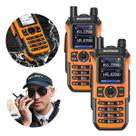 Kit 2 Rádios Comunicadores Walkie Talkie Tri-Band BF-21PRO V2