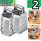 Kit 2 Ralador em Inox 22Cm 6 faces N9 Fatiador Profissional Linha Garbo Rala Queijos Frutas Legumes Kit 2 Ralador em Inox 22Cm 6 faces N9 Fatiador Profissional Linha Garbo Rala Queijos Frutas Legumes
