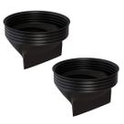 Kit 2 Ralo Anti Espuma Odor Inseto Mau Cheiro 100mm Preto