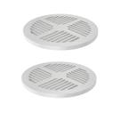 Kit 2 Ralo Grelha Chuveiro Branco 150mm Plástico Reforçado