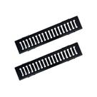 Kit 2 Ralo Grelha Com Caixilho Aço Galvanizado Preto 10x50cm