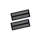 Kit 2 Ralo Grelha Com Caixilho Aço Galvanizado Preto 20x50cm