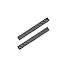 Kit 2 Ralo Grelha e Caixilho Aço Galvanizado Preto 10x100cm