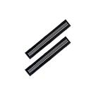 Kit 2 Ralo Grelha e Caixilho Aço Galvanizado Preto 15x100cm