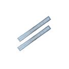 Kit 2 Ralo Grelha Linear e Caixilho Aço Galvanizado 10x100cm