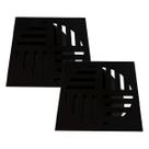 Kit 2 Ralo Grelha Quadrada Com Fecho Automático Preto 10cm Kit 2 Ralo Grelha Quadrada Com Fecho Automático Preto 10cm