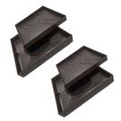Kit 2 Ralo Oculto 15x15 Invisivel P/ Piso Porcelanato Marrom Kit 2 Ralo Oculto 15x15 Invisivel P/ Piso Porcelanato Marrom