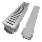 Kit 2 Ralos 10x50 Inox Com Coletor Cinza + Tela Para Varanda