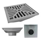 Kit 2 Ralos 20x20cm Grelha Plástico Conjunto Cinza