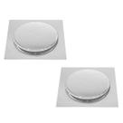Kit 2 Ralos Click Inteligente 15x15 Aço Inox Pop Up Banheiro Lavabo Casa