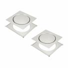 Kit 2 Ralos Click Inteligente Inox 15x15 Cm Anti Inseto e Odor + 2 Porta Grelha