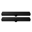 Kit 2 Ralos Linear Banheiro Oculto 7x50 Invisível Sifonado Saída DN 50mm Preto
