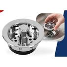 Kit 2 Ralos para Pia Modelo Americano Cromado com Válvula Cozinha Flexível Casa Cestinha Americana 6