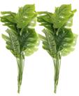 Kit 2 Ramo Planta Artificial Costela De Adão Decoração 43cm