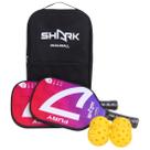 Kit 2 Raquetes de Pickleball Shark Fury + Mochila + 4 Bolas