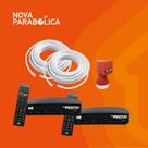 Kit 2 Receptores Digital Bedin BedinSat + Lnbf Duplo + Cabo + Conectores