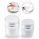 Kit 2 Recipiente Vácuo Pump Cosmético Creme Frasco 15 e 30ml Skincare Frasco Viagem Bolsa Necessaire Creme para Mãos Rosto Pele Armazenar