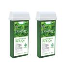 Kit 2 Refil Ceras Depilação Hortelã Refil Roll On Depilatória Depilflax 100g
