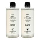 Kit 2 Refil de Sabonete Líquido Figo Ambarado Lenvie Arabesc Frutal 500ml