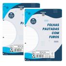 Kit 2 Refil Fichário A4 Pautado 96 Folhas Cada c/ Furos Kit 2 Refil Fichário A4 Pautado 96 Folhas Cada c/ Furos