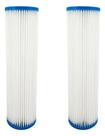 Kit 2 Refil Filtro Agua 9 3/4 Plissado Lavável Reutilizável Azul