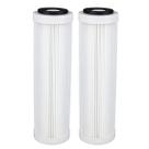 Kit 2 Refil Filtro Água Plissado Lavável 9 3/4'' X 2 1/2 Branco