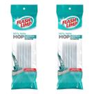Kit 2 Refil Mop Flash Limp Original Limpeza Geral Plus Cinza