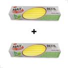 Kit 2 Refil Mop Rodo Mágico Esfregão Absorvente Limpeza Pva