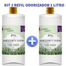 Kit 2 Refil Odorizador de Tecido Bambu 1 Litro Tropical Aromas