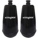 Kit 2 Refil Purificador de Água Colors Quadriseta E05 Acquabios Preto Carvão Ativo