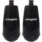 Kit 2 Refil Purificador de Água Colors Quadriseta E05 Acquabios Preto Carvão Ativo