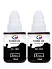 Kit 2 Refil Tintas GI190 Preta Compativel para Canon G1100, G1110, G2100, G2110, G3100, G3102, G3110, G3111, G4100, G4110, G4111.